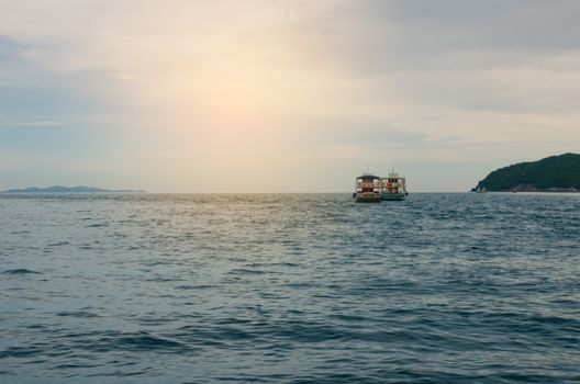 Passenger boats are taking tourists across the island.