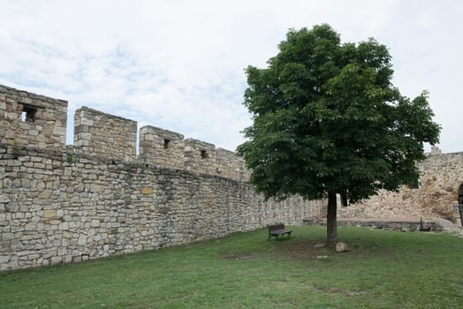 Belgrade, Serbia - 07/17/2018.  Belgrade Fortress in a cloudy summer day