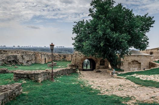 Belgrade, Serbia - 07/17/2018.  Belgrade Fortress in a cloudy summer day