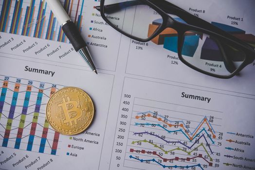 Gold Coins and Accounting Documents - Simple Concepts