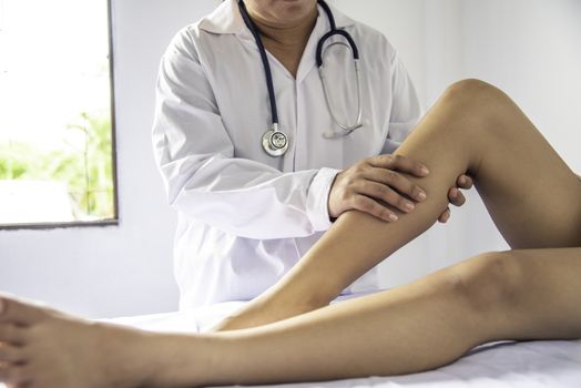 Doctors are treating patients with leg injuries 