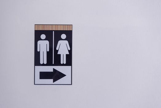 Symbols for the way to the toilet.