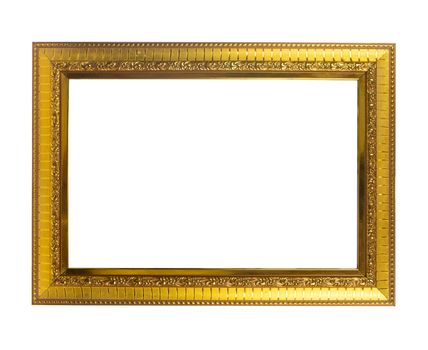 gold frame isolated with clipping path