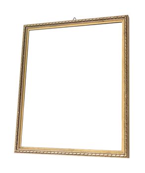 gold frame isolated with clipping path