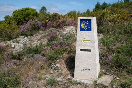 Waymark along the Camino Primitivo, Spain, Europe