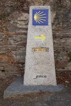 Waymark along the Camino Primitivo, Spain, Europe