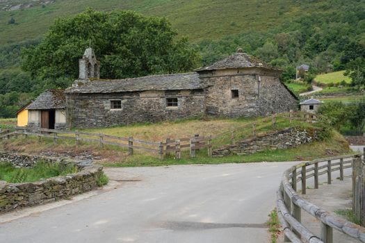 Old church of La Mesa, Camino de Santiago, Asturias, Spain
