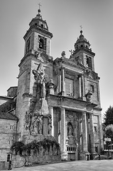 Beautiful churches of Santiago de Compostela, Spain