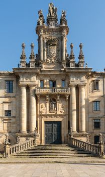 Beautiful old Mosteiro de San Martino Pinario, Santiago de Compostela, Spain