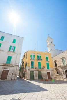 Molfetta, Apulia, Italy - Sunshine in the historical alleyways of Molfetta