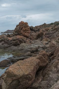 isola rossa the read coast of sardinia island belongs to italy