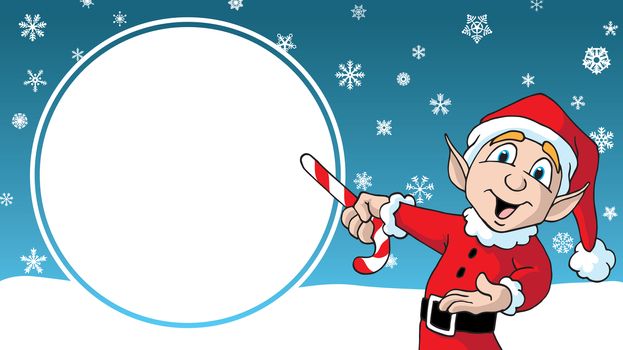 Christmas Sale cartoon santas elf design advertising template sign