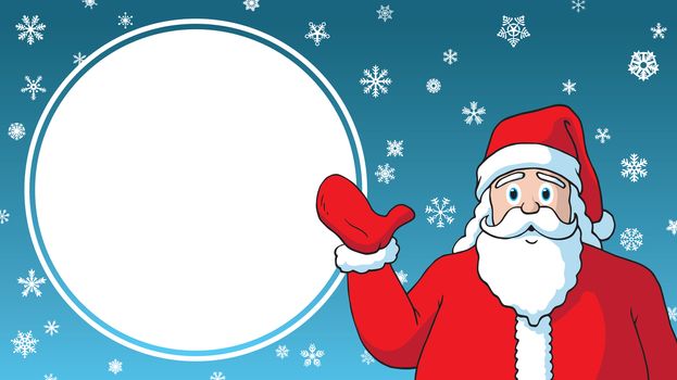 Christmas Sale cartoon santa claus design advertising template sign