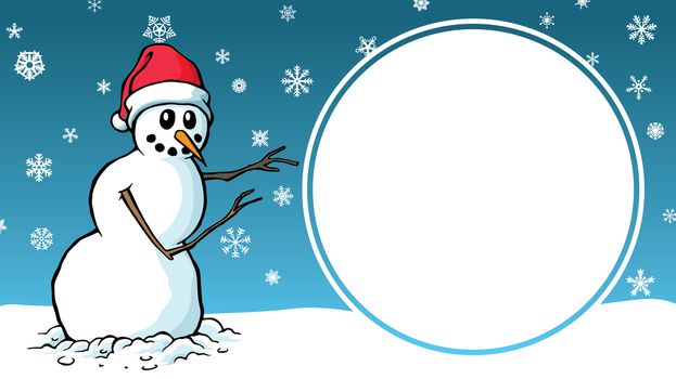 Christmas Sale cartoon snowman design advertising template sign