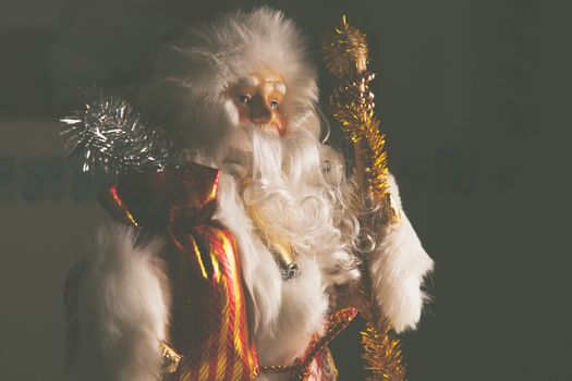 Father Frost (Russian Ded Moroz) figurine on traditional 2019 New Year celebration