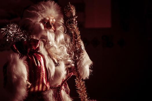 Father Frost (Russian Ded Moroz) figurine on traditional 2019 New Year celebration