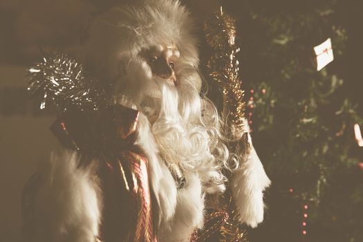 Father Frost (Russian Ded Moroz) figurine on traditional 2019 New Year celebration