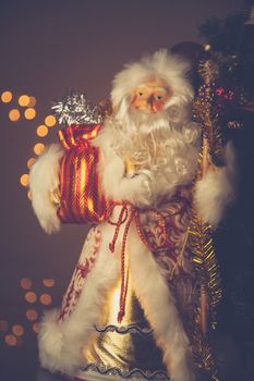 Father Frost (Russian Ded Moroz) figurine on traditional 2019 New Year celebration