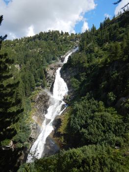 Waterfall of Rutor - La Joux. Aosta Valley - Italy