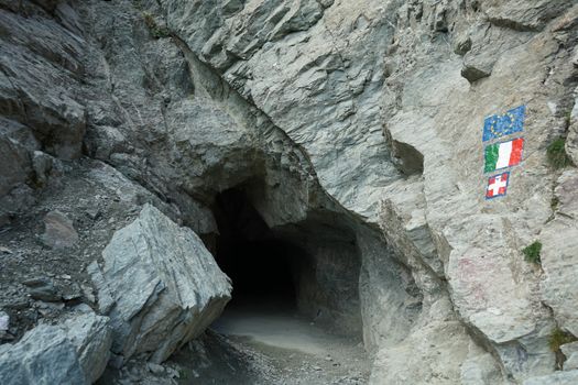 The tunnel under the mountain Monviso