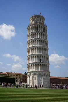 The leaning  tower of Pisa in the Miracle Place