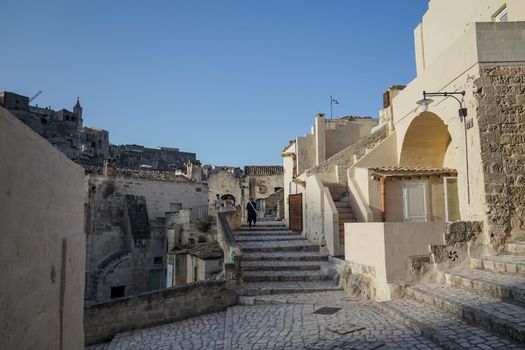 The old side of the town of Matera, Basilicata - Italy