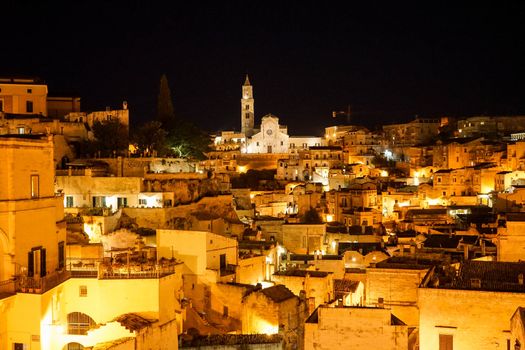 The old side of the town of Matera, Basilicata - Italy