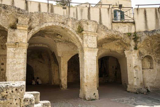 Church of the Holy Spirit. Old rock church in Matera, Basilicata. Italy