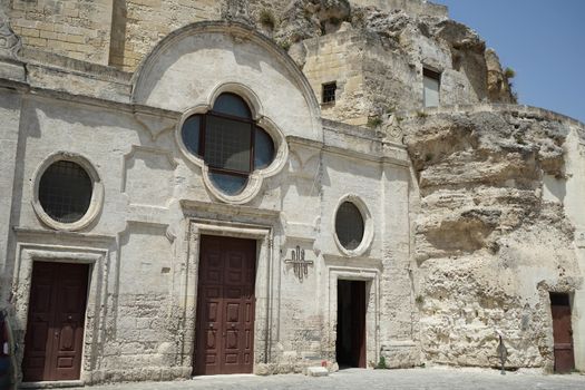 Church of San Pietro Barisano. Old rock church in Matera, Basilicata. Italy