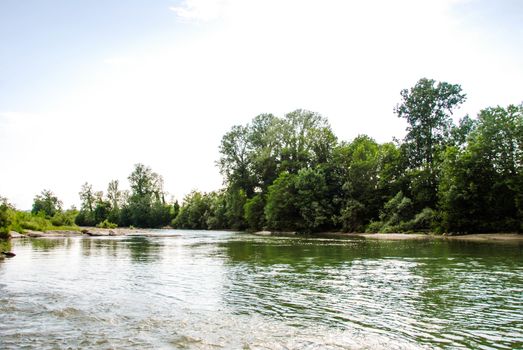 The river Tanaro near Pollenzo, Piedmont -Italy