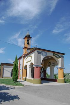 Little Church of Coazzolo Painted by David Tremlett