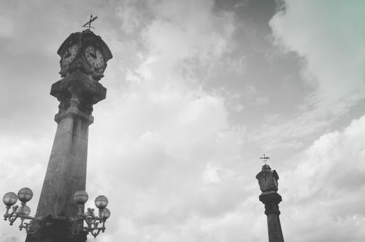 Clock towers are one of the most iconic places in San Sebastian, Spain.