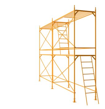 Scaffold isolated on white background. 3D illustration