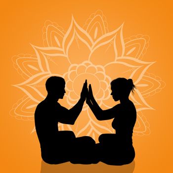 yoga couple pose