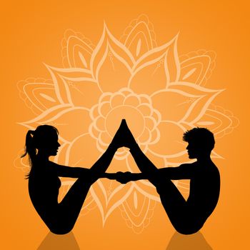 yoga couple pose