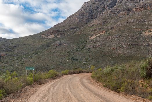 The start of the Uitkyk Pass near Algeria in the Cederberg Mountains in the Western Cape of South Africa