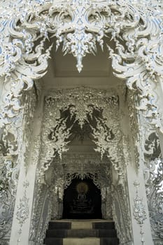 the gate of  Wat Rong Khun (white temple) of Chiang Mai, Thailand.