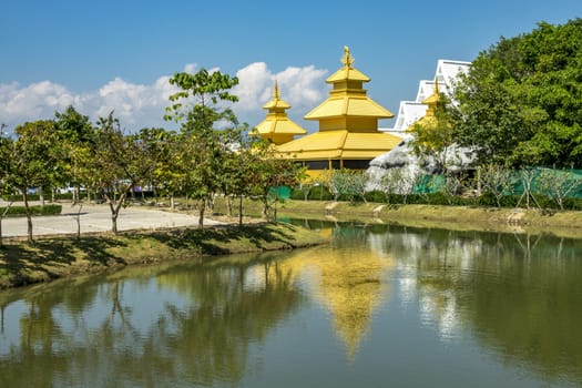 Wat Rong Khun (white temple) of Chiang Mai, Thailand.