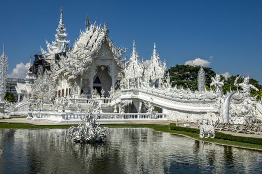 Wat Rong Khun (white temple) of Chiang Mai, Thailand.