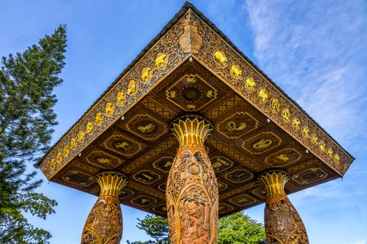 Golden Pavilion of Wat Phrathat Doi Suthep in Chiang Mai, Thailand.