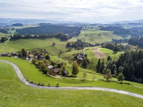 The bird's-eye view of the Burgdorf in Switzerland.