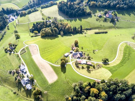 The bird's-eye view of the Burgdorf in Switzerland.