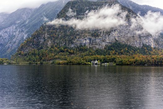 The beautiful Hallstatt lake at Autumn in Austria