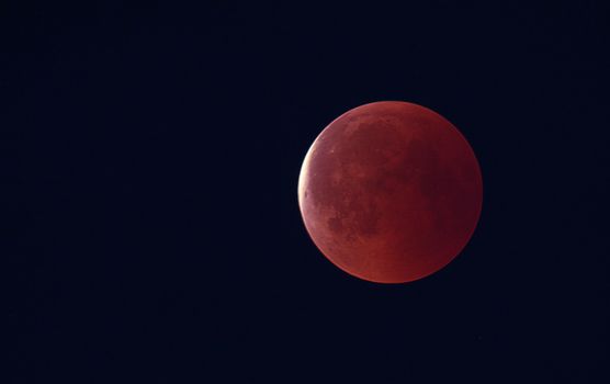 A full moon turned red during moon eclipse in July 27th 2018.