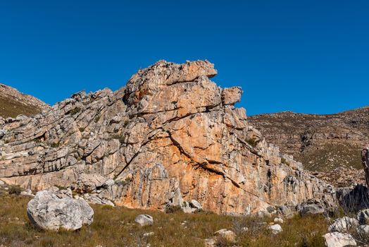 Rock formations at the Maltese Cross near Dwarsrivier in the Cederberg Mountains of the Western Cape Province