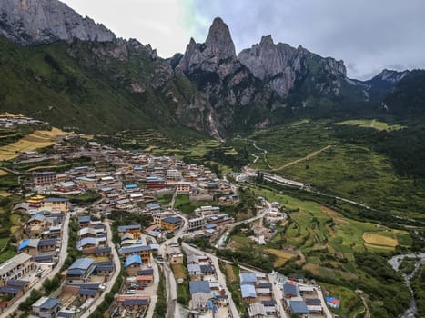 Zha Ga Na village , the place which created with God's thumb, in Diebu county, Gansu province.