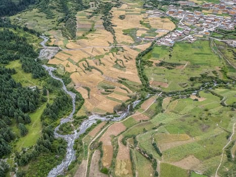 Zha Ga Na village , the place which created with God's thumb, in Diebu county, Gansu province.