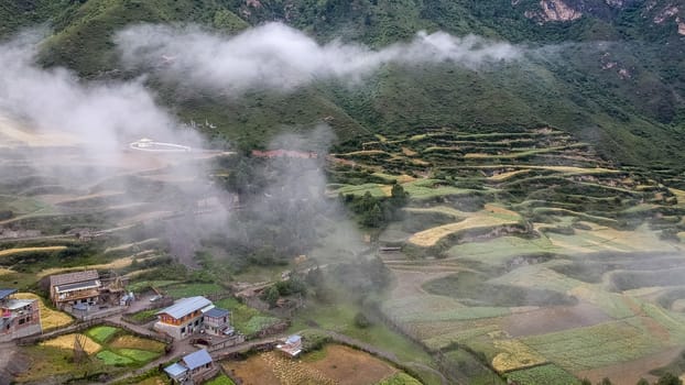 Zha Ga Na village, the place which created with God's thumb, in Diebu county, Gansu province.