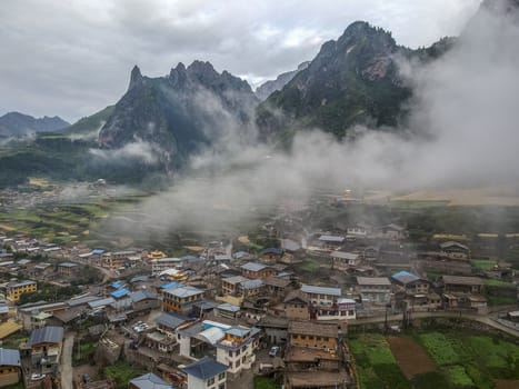 Zha Ga Na village, the place which created with God's thumb, in Diebu county, Gansu province.