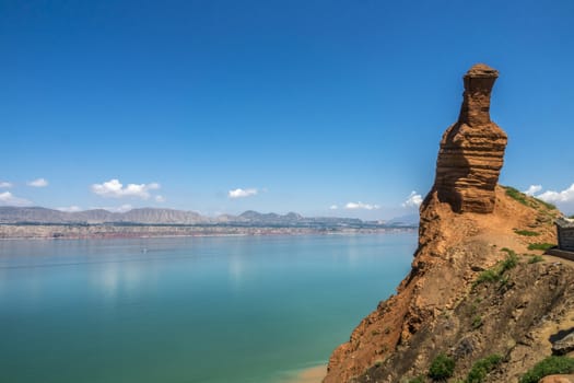 liujiaxia, the first reservoir of Yellow river in Yongjin county of Gansu province.